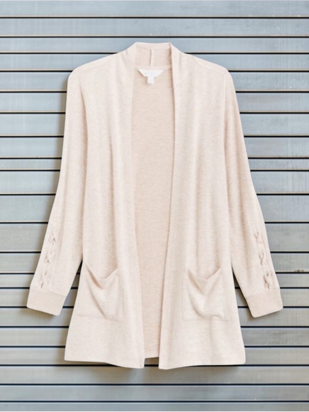 Market & Spruce Camila Brushed Knit Sleeve Detail Cardigan